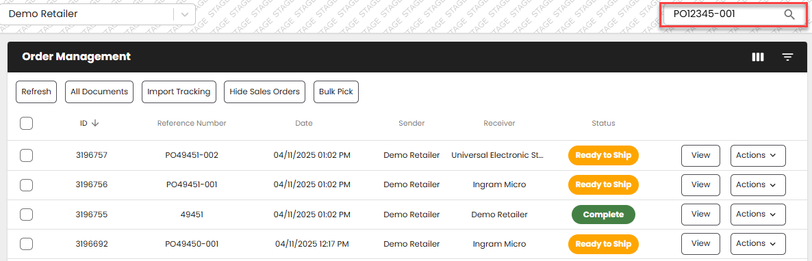 Omnisearch order management